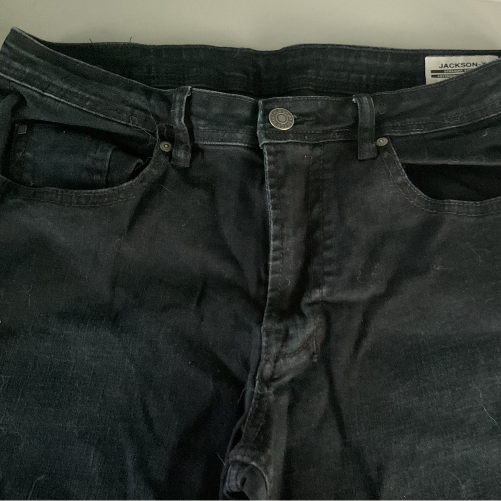 MENS BUFFALO JACKSON-X STRAIGHT STRETCH BLACK JEANS PANTS NWOT 34 X 32